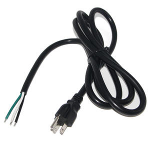 125V 15A 標準米国（USA）3ピンプラグ 6フィート ヘビーデューティー NEMA 5-15P - 裸線端子 家電・コンピューター電源コード - Product Image 1