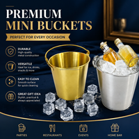 Seau en fer blanc polyvalent JYB avec poignée, réutilisable, pour fêtes, collations, frites, conteneur alimentaire sûr pour bar