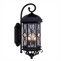 Lanterne murale extérieure en aluminium moulé sous pression, style vintage, lumière LED de jardin, IP65 étanche, lampes murales élégantes, angle de faisceau de 360°