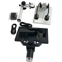 Microscope numérique USB 1200X avec écran LCD 7 pouces, source de lumière LED, endoscope électronique pour réparation mobile