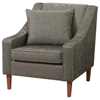 Canapé Lounge Moderne de Luxe en Bois, Fauteuil Accent à Un Siège, Fauteuil en Velours