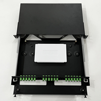 Distributor Rak Optik 1U Serbaguna dengan Panel Patch Serat Optik Slot LGX Modular