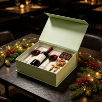 Salbei-Wein-Geschenkbox mit Henschke-Flasche, Gläsern, Schokolade, Mandeln, Korkenzieher, Verpackung, Großhandel, Gourmet-Geschenkset