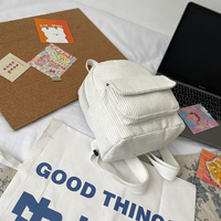 Mini sacs à dos décontractés à la mode bon marché vente en gros de cartables en velours côtelé cartable petit sac à dos pour étudiants