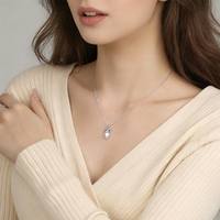 Collier pendentif hibou en argent sterling 925 avec micro-incrustation de diamants CZ et strass, bijoux de mode Moyu pour femmes