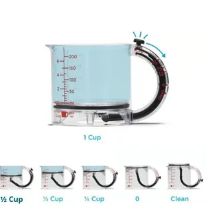 Cốc đong nhựa đa năng có thể điều chỉnh chiều cao, dung tích 250ml, thiết kế bền vững - Product Image 4