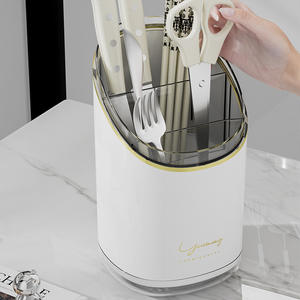 Escurridor Redondo Yueming para Cocina, Porta Palillos con Borde Dorado, Contenedor Multiusos para Cubiertos - Product Image 5