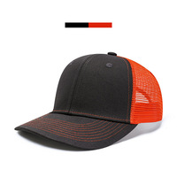 Casquette de baseball unisexe à 6 panneaux en maille, couleur équipe, polyester/coton, réglable pour adulte