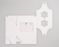 Scatola per Torta Nuziale Grande e Alta da 12 Pollici in Carta Kraft Bianca con Laminazione Opaca e Rivestimento UV, con Finestra Trasparente