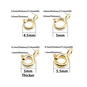 Nuevo Cierre de Resorte Redondo de Oro Sólido 18K (AU750) para Fabricación de Joyería, Diseño de Langosta - Product Image 1