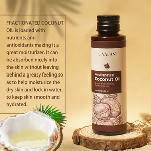 Оптовая продажа, чистое органическое Расслабляющее массажное базовое масло, натуральное Фракционное кокосовое масло для ухода за кожей