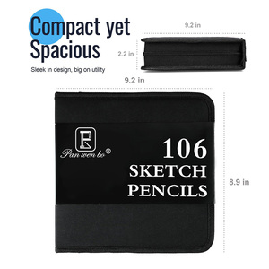 Tùy Chỉnh 106Pcs Vẽ Chuyên Nghiệp Phác Thảo Bút Chì Thiết Lập Bằng Gỗ Than Bút Chì Phác Thảo Thiết Lập Với Màu Nước Phác Thảo Cuốn Sách - Product Image 5