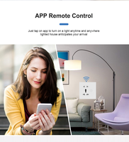Prise d'interrupteur intelligente WiFi 5 broches Prise UK Prises murales universelles durables Panneau PC blanc 86 Interrupteurs muraux et prises pour 100V 240V