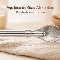 Paille à yerba maté colorée réutilisable en acier inoxydable 304 avec embout filtrant