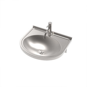 Fabrication professionnelle lavabo à <span class=keywords><strong>main</strong></span> suspendu au mur en forme d'acier inoxydable 304 pour les toilettes de l'école égouttoir des lieux publics - Product Image 6