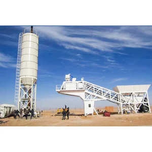 HAMAC YHZS50 Centrale à béton mobile à petite échelle, prêt à l'emploi, avec ligne de production de silo à poudre pour les industries de la construction - Product Image 1