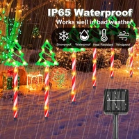 8 Modi Outdoor Wiederaufladbare Wasserdichte Solar-Weihnachtsbodenlampe LED Weihnachtsbaum-Lichter IP65 Bewertung Garten-Wegbeleuchtung Dekoration
