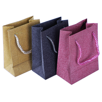 Flache Griff Papiertüte Kunden spezifische Marke Umwelt freundliche Mini-Paket Papiertüte Günstige Luxus bedruckte benutzer definierte braune Kraft Papiertüte
