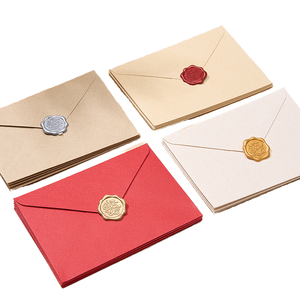 Dày Linen Giấy Thiết Kế Cổ Điển Phong Bì Với Con Dấu Sticker Cho Thông Báo Đám Cưới Chúc Mừng Đảng Sinh Nhật Thẻ Lời Mời - Product Image 1