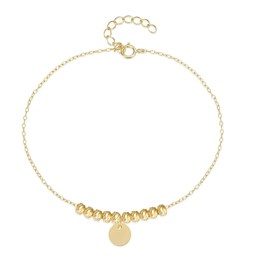 Carline Trendy 925 pulsera de plata para mujer pulsera con abalorios pulsera chapada en oro Simple joyería de mujer al por mayor