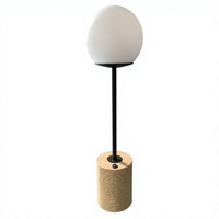 Lampe de table d'hôtel moderne et écologique avec abat-jour en tissu, ampoule LED E26, alimentation CA, design respectueux des yeux