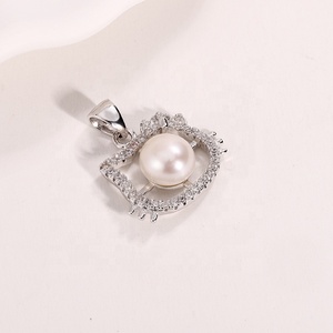 Pendentif chaton en argent 925 plaqué rhodium KAMMY pour enfants, 7,5-8 mm, hypoallergénique, mignon, tendance, pour la fabrication de bijoux - Product Image 5