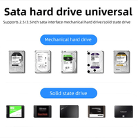 Carcasa Externa para Disco Duro Móvil RGB, Tipo-C, 5Gbps, USB 3.2 Gen1, para Discos Duros SATA de 2.5 y 3.5 Pulgadas, Venta al Por Mayor