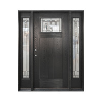 Bande d'isolation phonique intégrée pour porte d'entrée en fibre de verre composite imperméable à l'eau moderne et personnalisable