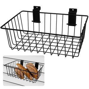 JH-Mech <strong>Wire</strong> <strong>Basket</strong> for Slatwall Heavy Duty Steel Powder Coated 24&quot;*12&quot; Deep Slatwall <strong>Wire</strong> Mesh <strong>Basket</strong> - Product Image 6