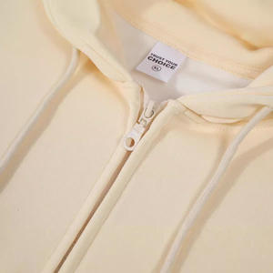 Sweat-shirt à capuche zippé Zhougge unisexe, coupe ample, doublure polaire, extérieur en coton respirant, vêtements de loisirs automne-hiver - Product Image 3