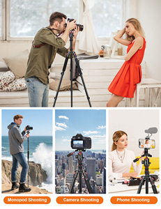 Professional Travel Tripod Aluminum Lightweight Compact 5-Leg Camera Tripod <strong>Bubble</strong> <strong>Level</strong> 360 <strong>Degree</strong> Ball Head Waterproof - Product Image 6