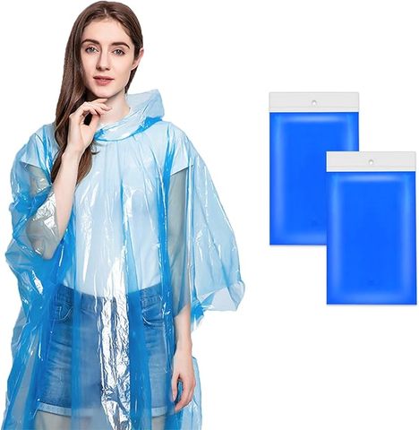 Women's & Girls' Eco-Friendly Transparent Waterproof for for Outdoor Tours and Festival Use Pack of 3/5/10