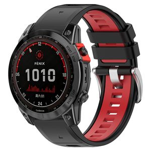 Bracelet de montre en silicone souple pour <span class=keywords><strong>Garmin</strong></span> <span class=keywords><strong>Fenix</strong></span> 8 7 7Pro 6 <span class=keywords><strong>6Pro</strong></span> 5 22mm 26mm, bracelet sport à libération rapide, durable, étanche - Product Image 5
