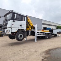 Prix d'usine Shacman X3000 6x4 Camion plateau avec grue hydraulique pliable 8T Moteur Weichai Boîte de vitesses rapide CLW à 10 rapports