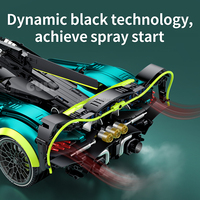 Guly 10658 1:8 Utopia Super Car Model Building Blocks Toys Racing Car MOC Brick Blocks Sets for Christmas Gift