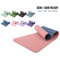 Tapis de sport rectangulaire en TPE à cellules fermées personnalisé pour marque privée, idéal pour les distributeurs d'accessoires de fitness et les fournisseurs en gros