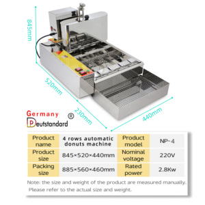 自動ドーナツ製造機フライヤー付き4列ミニドーナツメーカー - Product Image 3