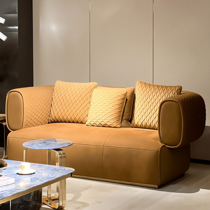 Italian Luxury Modern Convertible Italian Leather <b>Sofa</b> Hug Modular Living Room - Product Image 2
