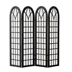 Paravent pliant japonais autoportant à 4 panneaux, style Shoji, cadre en bois, <span class=keywords><strong>cloison</strong></span> décorative - Product Image 1