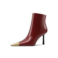 Bottes mi-hautes sexy et tendance pour femmes, talons fins, fermeture éclair, personnalisables