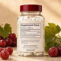 Capsules de Resvératrol à Marque Blanche OEM, Extrait de Raisin, Soutien Antioxydant, Santé Cellulaire, 60 Comprimés