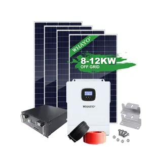 Whayo sistem surya hibrida, Set lengkap sistem tenaga surya rumah tunggal 220v tiga fase 380v 400v Volt Generator 8Kw 10kW 12kW 20kW