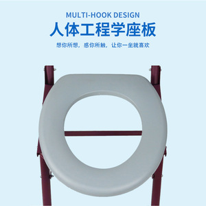 Guangxin Portable <b>Folding</b> <b>Commode</b> Chair For Elderly And Pregnant Women High Back Support Toilet Chair - Product Image 3