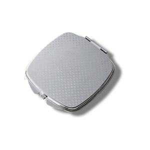 Personalized Name Simple Square Silver Stainless Steel Double Side <b>Compact</b> <b>Mirror</b> - Product Image 2