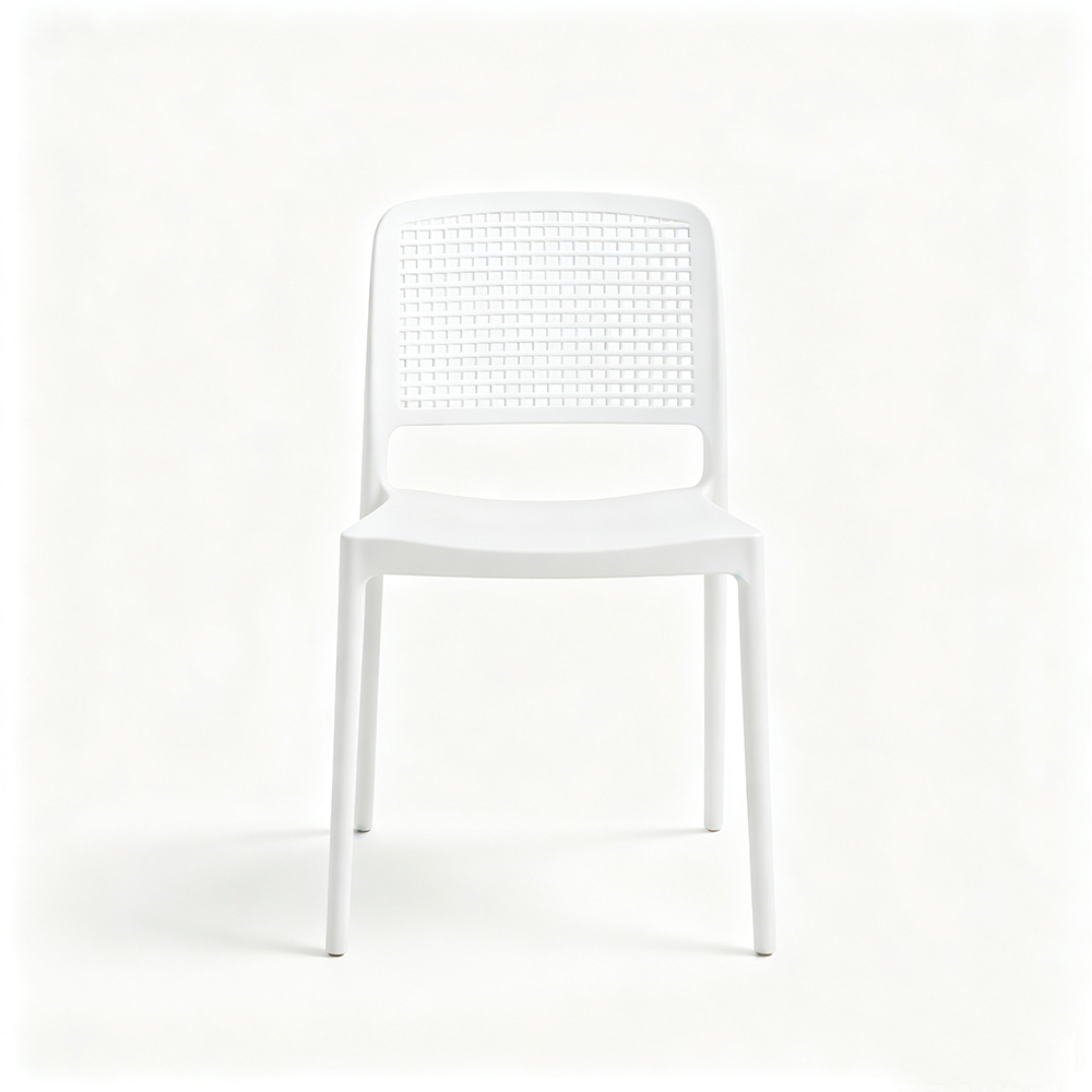 White Plastic Dining Chair
