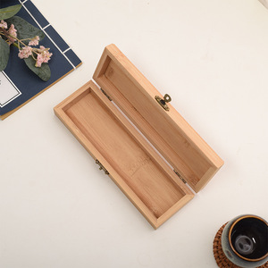 Bamboo Calligraphy Brush Storage Box Rectangle 4cm Handmade <b>Gift</b> Craft Packaging - Product Image 4
