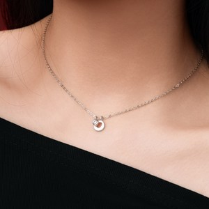 Collares con Colgante de Letras del Alfabeto de Circonia Cúbica 5A Dylam para Mujer -O- Collar con Cadena de Eslabones con Letra Inicial, <span class=keywords><strong>2</strong></span> Colores, 45 cm, Nuevo Diseño - Product Image 3