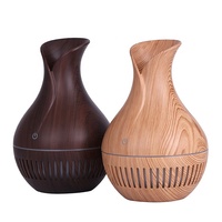 USB Wood Grain Essential Oil Diffuser Ultrasonic Humidifier Household Aroma Diffuser Aromatherapy Mist Maker with LED