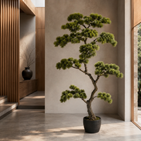 Plantes artificielles YM, cèdres et piniers artificiels, décoration de jardin intérieur/extérieur, aménagement paysager, bonsaï, décoration durable en plastique et bois artificiel