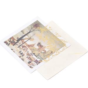 Tùy chỉnh sang trọng Thiệp mời đám cưới Matte cán và in offset trên kraft và giấy tráng trống thiết kế lời chào - Product Image 5